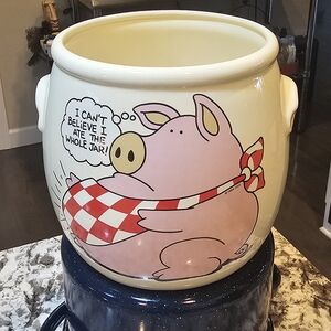 Vintage Pig Cookie Jar - Treasure Craft  I CAN'T BELIEVE I ATE THE WHOLE JAR!